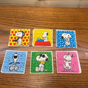 Vintage Snoopy Peanuts Woodstock Stickers UFS Lot Of 50 Stickers 2 3/4"x 2 3/4"